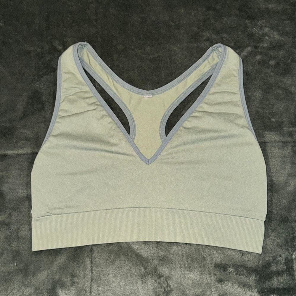 PINK Victoria's Secret Sports Bra Size Medium Women's Sage Green Workout Top